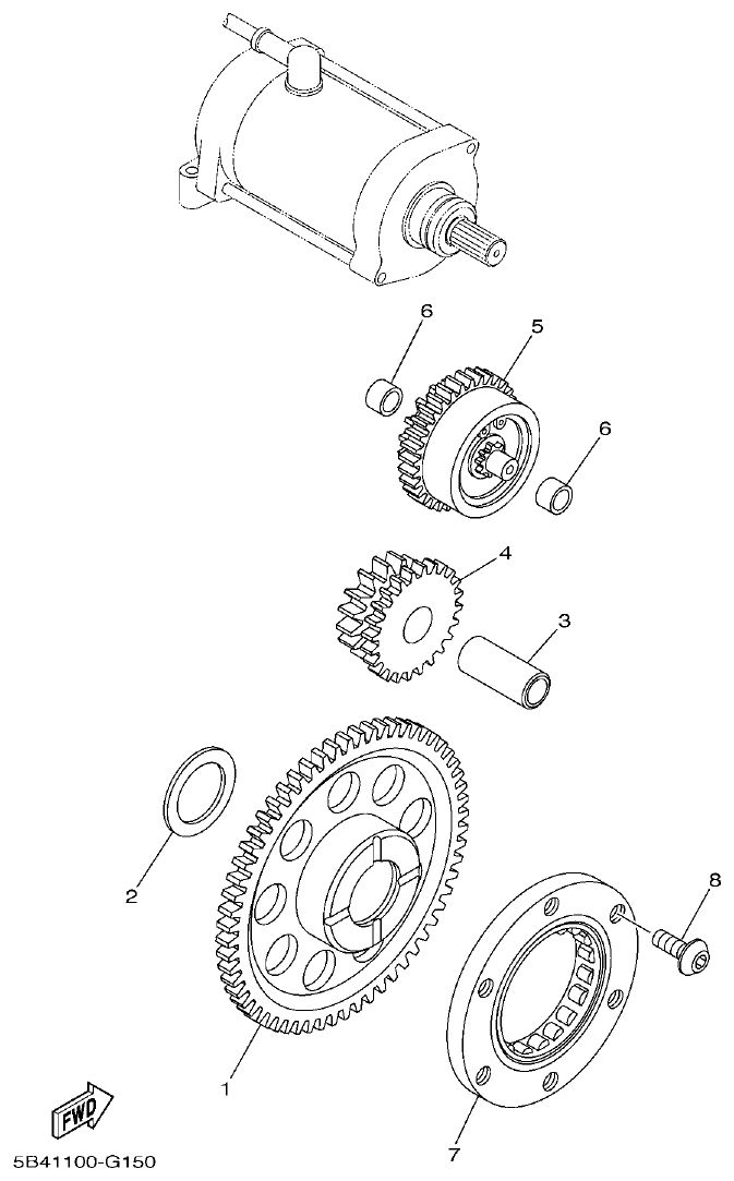 Yamaha VIKING1XP9_2014 STARTER CLUTCH parts diagram